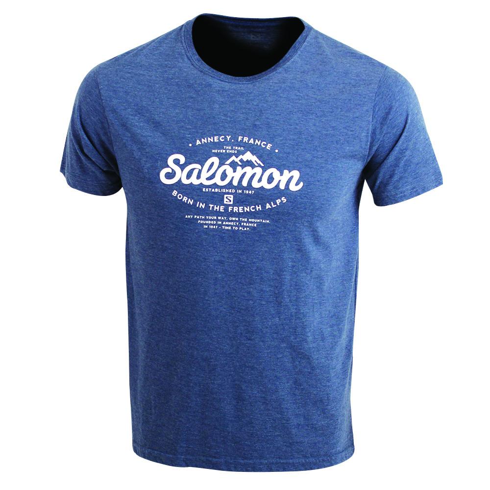 T-Shirts Salomon Homme Foncé - Salomon SPRUCE SS M - France (0218-NWZDJ)